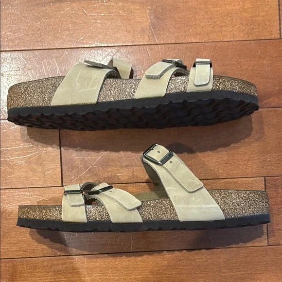 Birkenstock Women's Franca Beige Double Strap Sandals - Picture 3 of 9